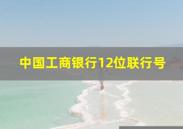 中国工商银行12位联行号