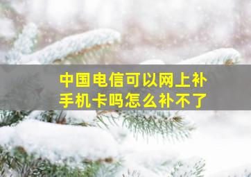 中国电信可以网上补手机卡吗怎么补不了