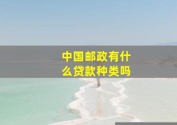 中国邮政有什么贷款种类吗