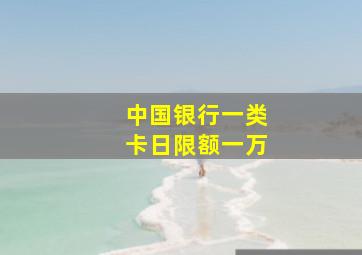 中国银行一类卡日限额一万