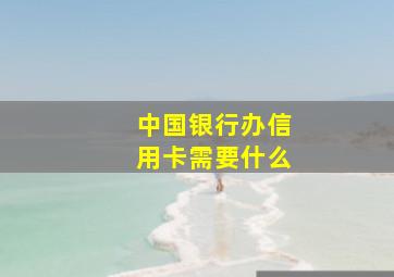 中国银行办信用卡需要什么