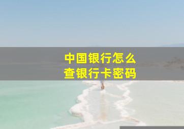 中国银行怎么查银行卡密码