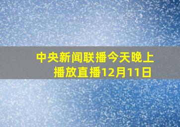 中央新闻联播今天晚上播放直播12月11日