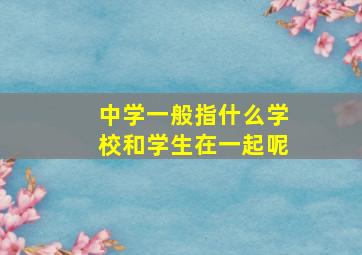 中学一般指什么学校和学生在一起呢