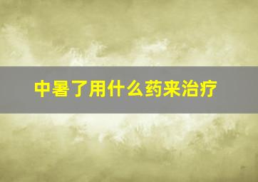 中暑了用什么药来治疗