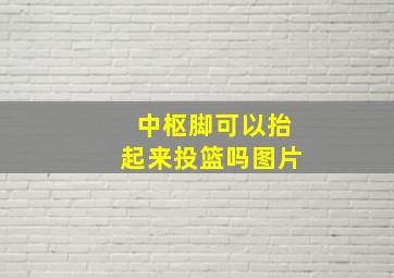 中枢脚可以抬起来投篮吗图片