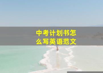 中考计划书怎么写英语范文