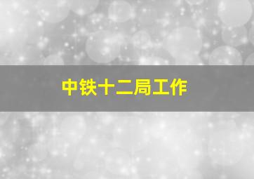 中铁十二局工作