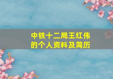 中铁十二局王红伟的个人资料及简历