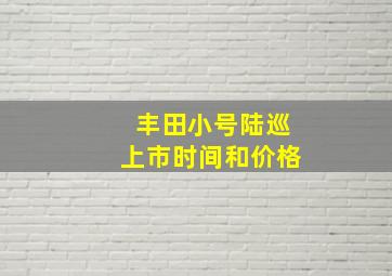 丰田小号陆巡上市时间和价格