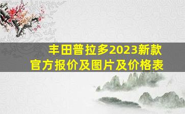 丰田普拉多2023新款官方报价及图片及价格表