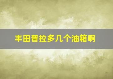 丰田普拉多几个油箱啊