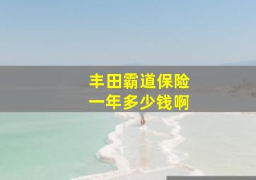 丰田霸道保险一年多少钱啊