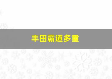 丰田霸道多重