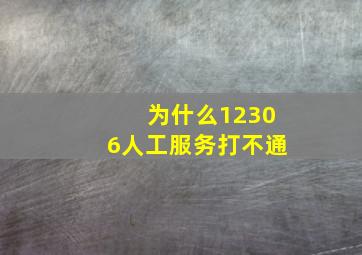 为什么12306人工服务打不通