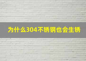 为什么304不锈钢也会生锈