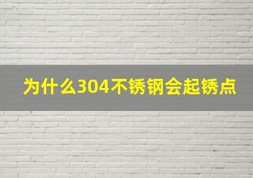 为什么304不锈钢会起锈点