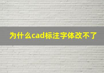 为什么cad标注字体改不了