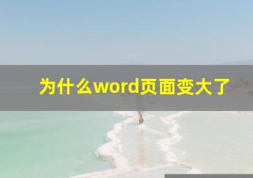 为什么word页面变大了