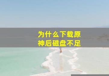 为什么下载原神后磁盘不足