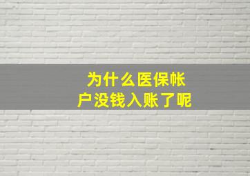 为什么医保帐户没钱入账了呢