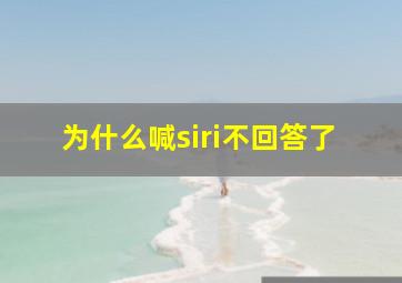 为什么喊siri不回答了