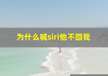 为什么喊siri他不回我