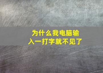 为什么我电脑输入一打字就不见了