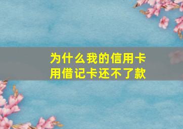 为什么我的信用卡用借记卡还不了款