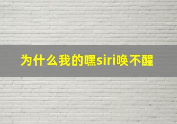 为什么我的嘿siri唤不醒