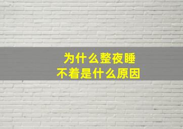 为什么整夜睡不着是什么原因