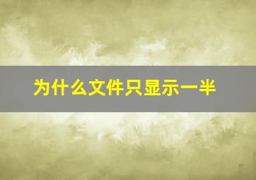 为什么文件只显示一半