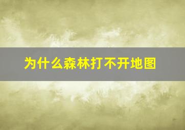 为什么森林打不开地图