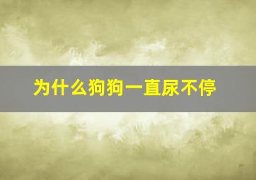 为什么狗狗一直尿不停