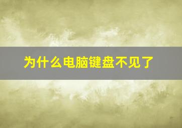 为什么电脑键盘不见了