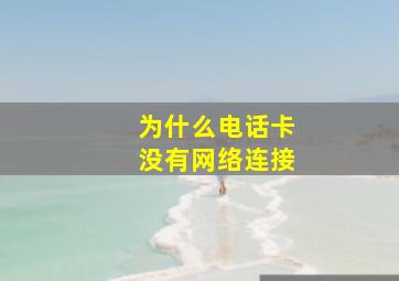 为什么电话卡没有网络连接