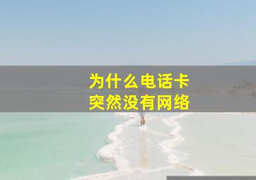 为什么电话卡突然没有网络