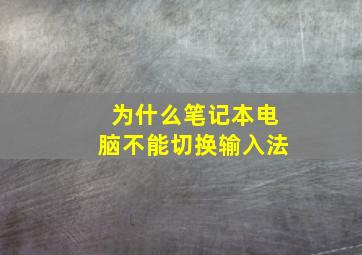 为什么笔记本电脑不能切换输入法