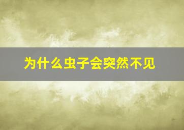 为什么虫子会突然不见