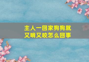 主人一回家狗狗就又啃又咬怎么回事