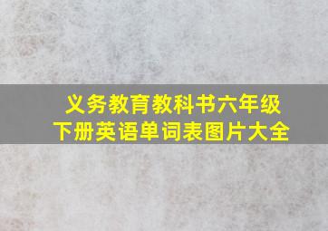 义务教育教科书六年级下册英语单词表图片大全