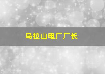 乌拉山电厂厂长