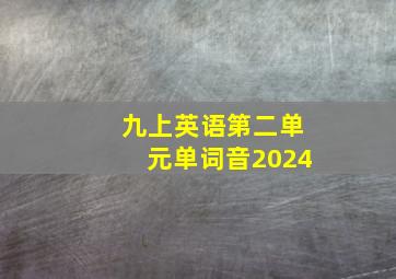 九上英语第二单元单词音2024