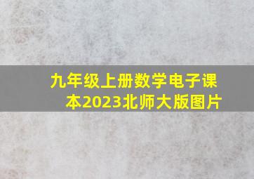 九年级上册数学电子课本2023北师大版图片