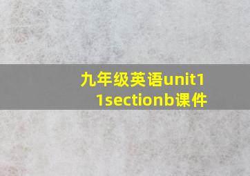 九年级英语unit11sectionb课件