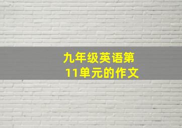 九年级英语第11单元的作文