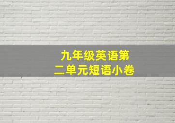 九年级英语第二单元短语小卷