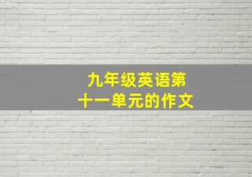 九年级英语第十一单元的作文