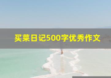 买菜日记500字优秀作文