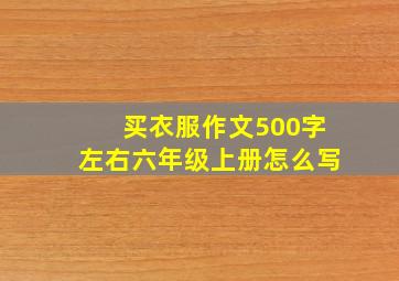 买衣服作文500字左右六年级上册怎么写